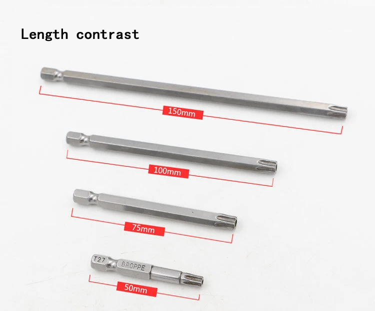 11 шт./компл. 1/4 "75 мм t6-t40 Torx Отвёртки биты S2 Материал Магнитная Электрические сверла Отвёртки головы Мощность драйвер Инструменты