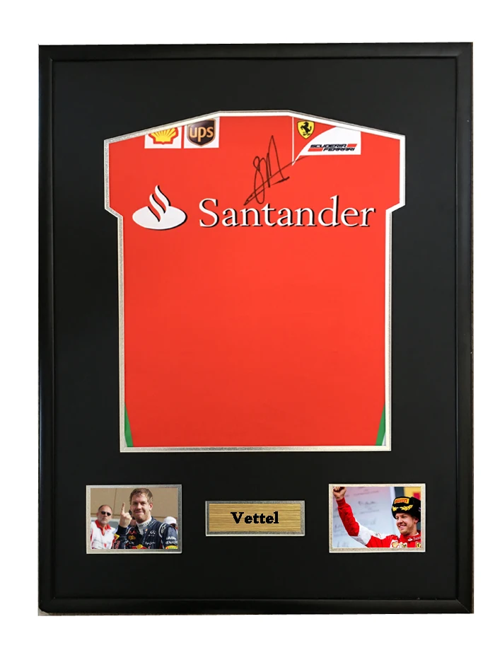

MOTOGP Vettel signed autographed racing shirt jersey come with Sa coa framed