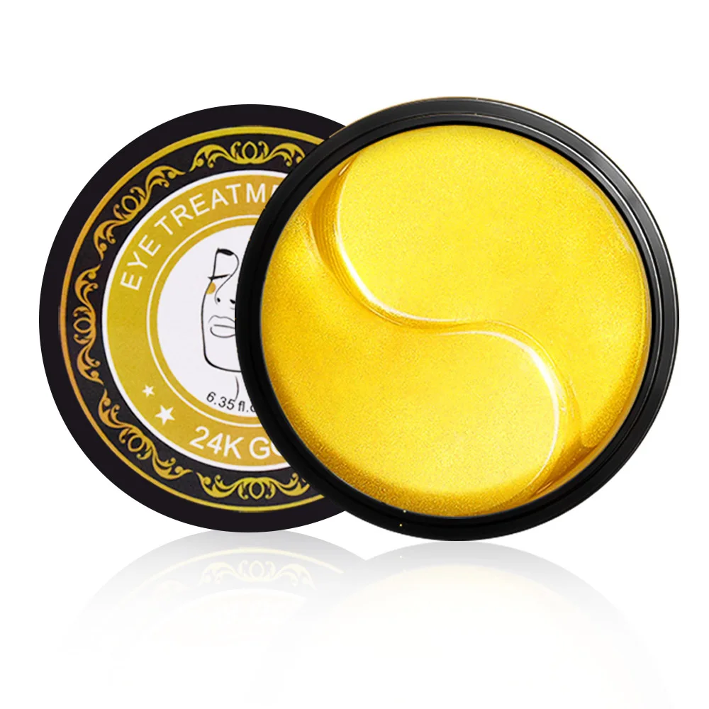 gold eye mask 60 шт коллагеновая маска для глаз под глазами гель 24K золото гидрогель кристалл маска для сна лист подушечки темные круги нестареющий уход за кожей - Цвет: gold eye mask