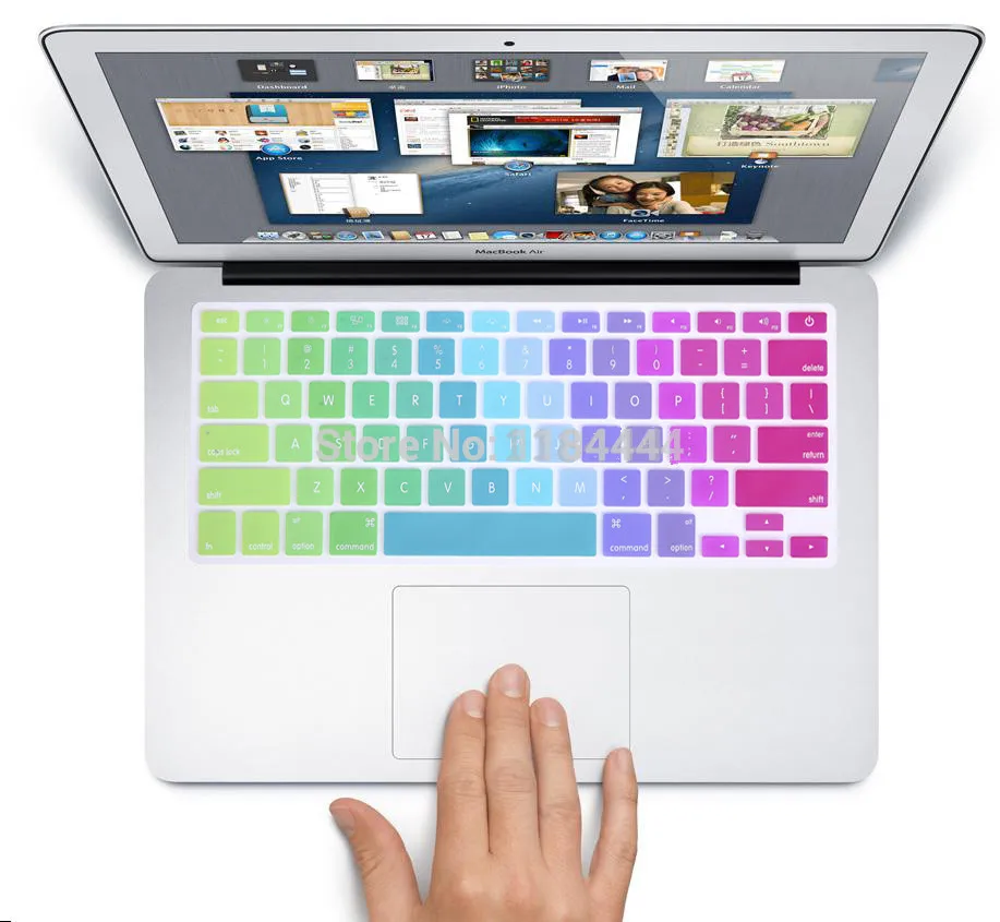 Силиконовый чехол для клавиатуры Mac Book Apple Macbook Air Pro Retina 13 15 17 защитные наклейки 1P