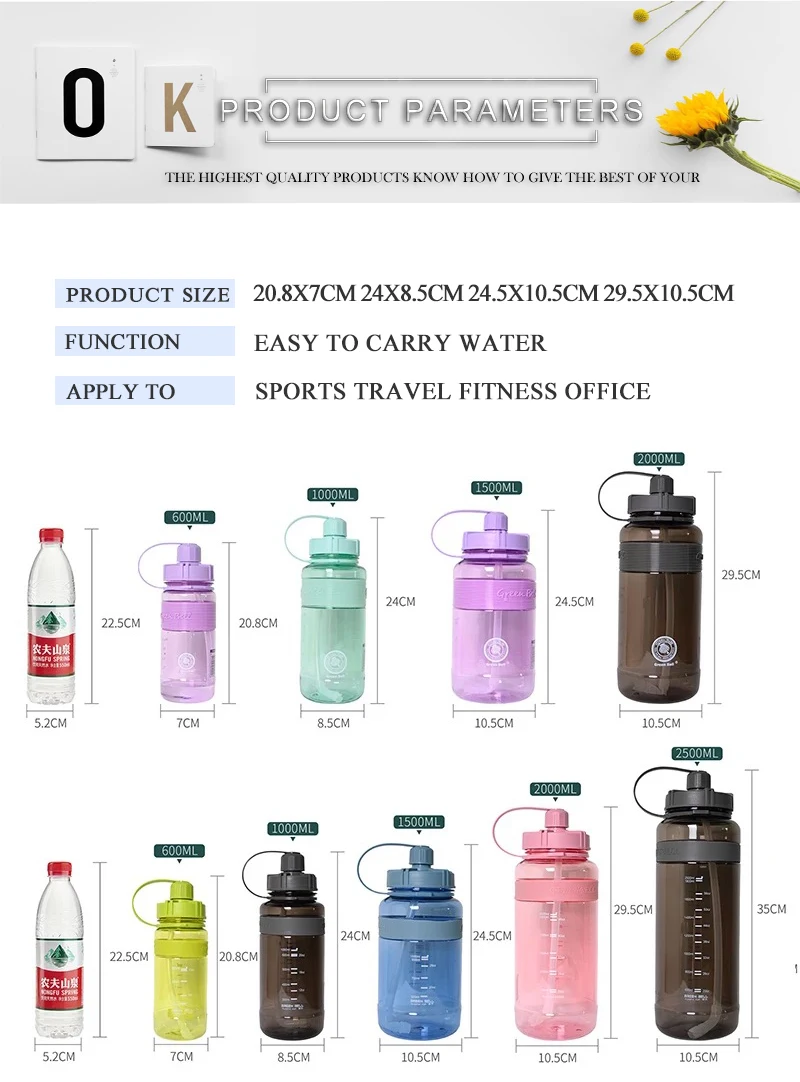 drinks 1000 ml water bottle water bottle children lulu lemon clearance sale items healing crystal water bottle garrafa de vidro proteinas gym camping (7)