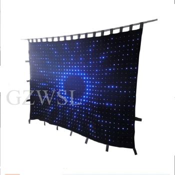 

Factory Directly Sale Fireproof 2*6m LED Vision Curtain With Controller