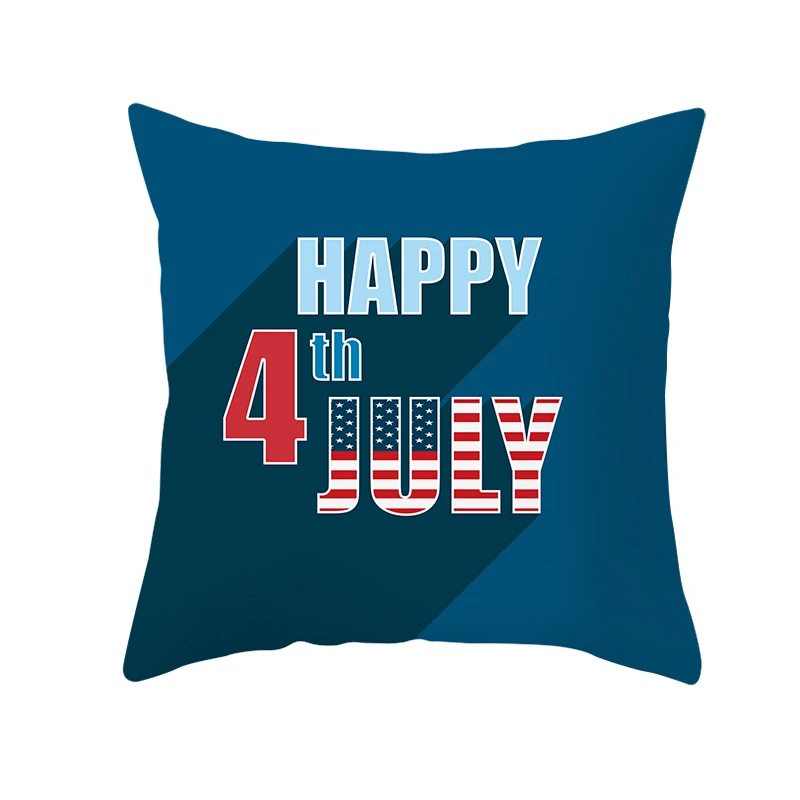 

Happy July 4th Pillow case 45*45 cm Independence Day Style Throw Pillowcase Pillow Covers 2019 NEW fashion pillow case