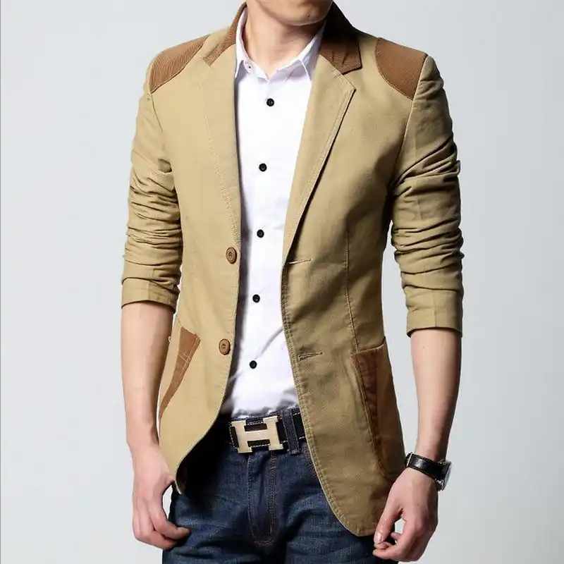 blazer caqui hombre