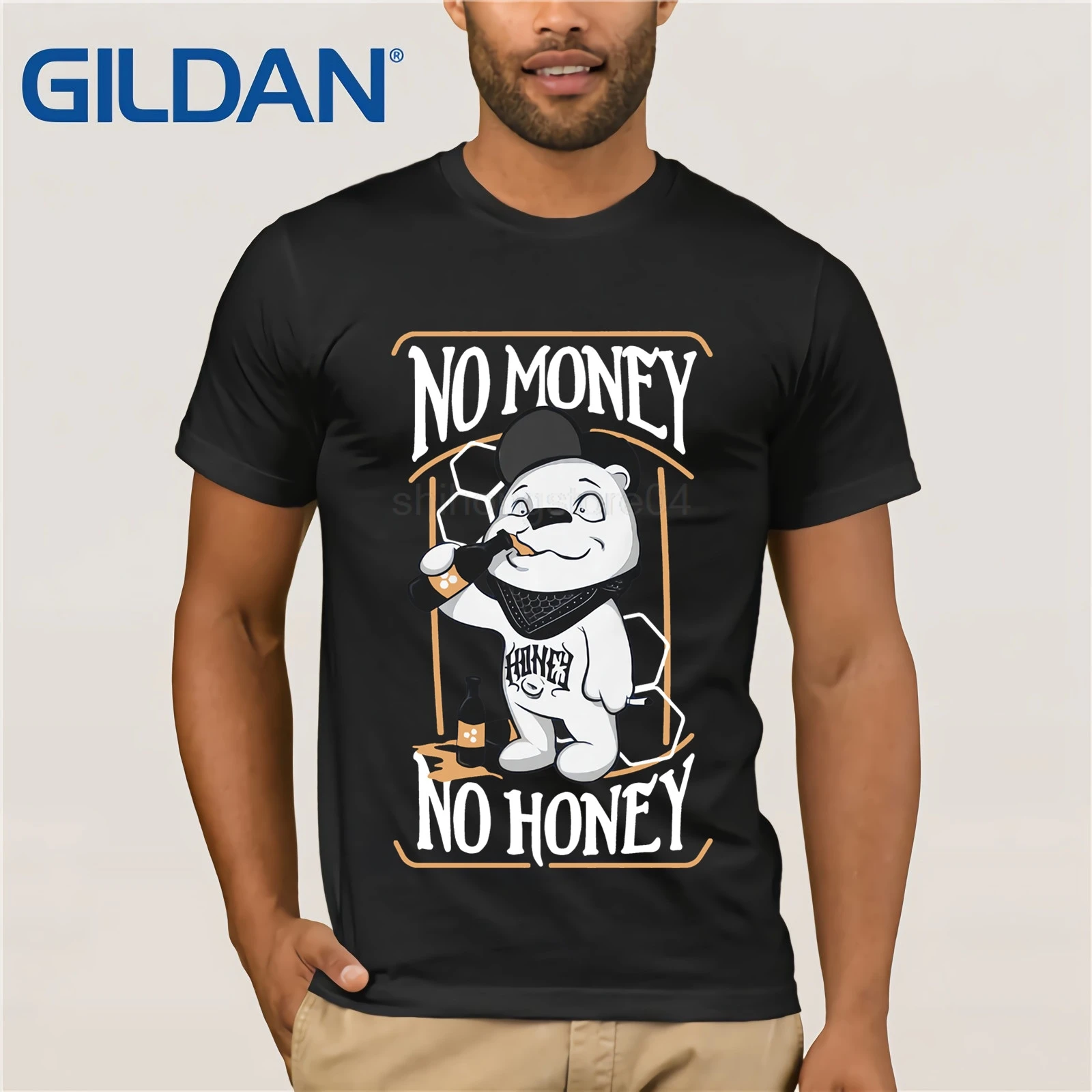 

GILDAN No money no honey Hot men's T-shirt