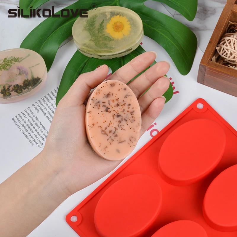SILIKOLOVE DIY силиконовые мыло формы для мыла 3D 6 форм овальное ручной работы ремесло