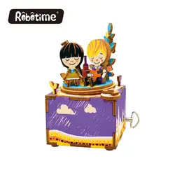 Прямая доставка 3D головоломка DIY романтичная музыкальная Сборка игрушки деревянный декор дома Valentine'Day музыкальная шкатулка летний день AM303