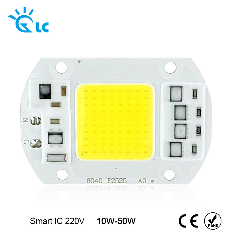 

Smart IC COB LED Chip 10W 20W 30W 50W 220V 230V Input No need Driver For DIY Cold Warm White For Spotlight Floodlight