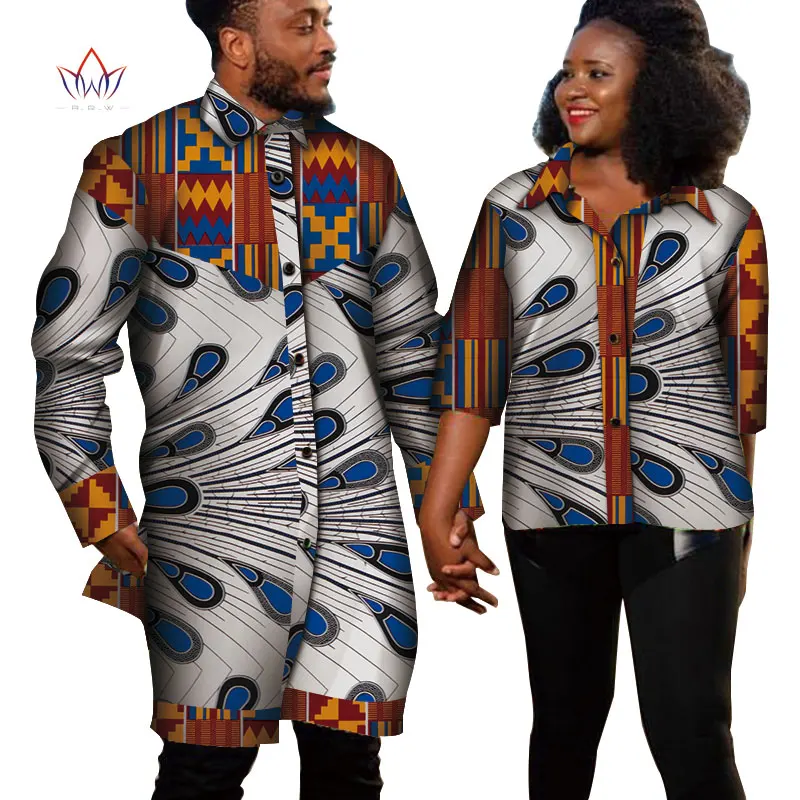 Dashiki 2019 высокое качество Сладкий Одежда для пар Африканский Воск Для женщин и мужчин рубашка Костюмы Базен плюс Размеры одежда для вечерние