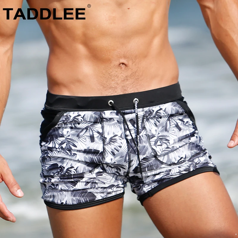 Taddlee bañadores de marca para hombre, ropa de baño masculina tipo bóxer, bañador corto para playa, traje de baño de bolsillo para Surf, de baño Gay|Bañadores de hombre| - AliExpress