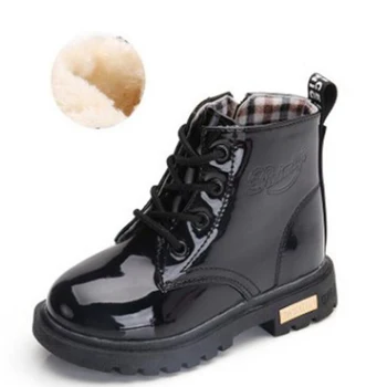 

2019 new Children Motorcycle boots PU Leather Waterproof Boots Winter Kids Snow Boots Brand Girls Boys Shoes Rubber Boots