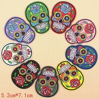 

Patch Russian Grim Reaper Skull Embroidered Patches for Clothing Iron on Clothes Badge Stripes Stickers DIY 50pcs/lot