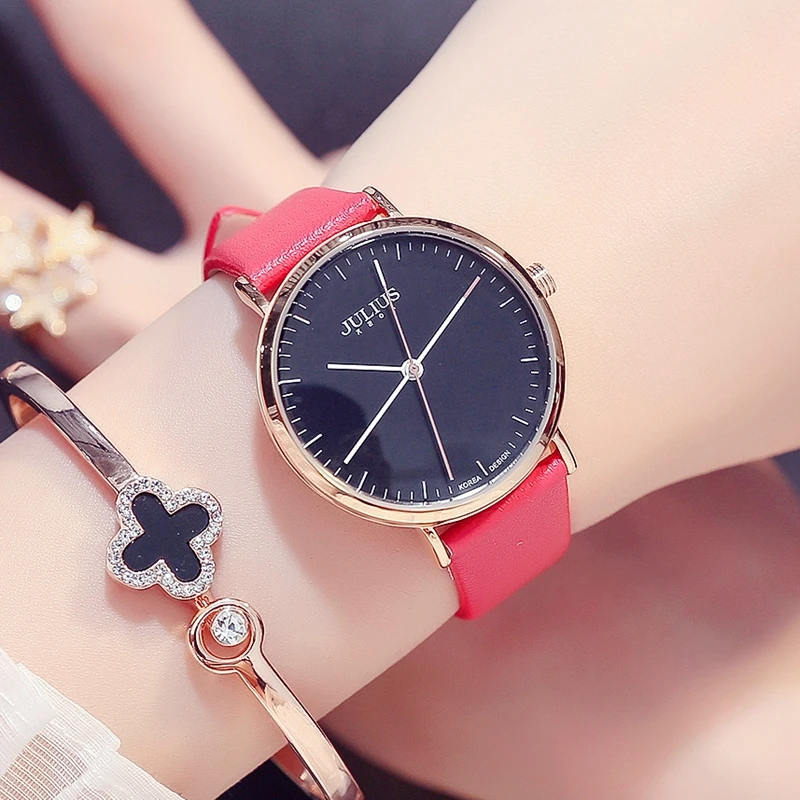 

New Women Unique Design Woman Latest Leather band Watch Ladies Fashion Casual Quartz Original Wristwatch Top Quality Girls Clock
