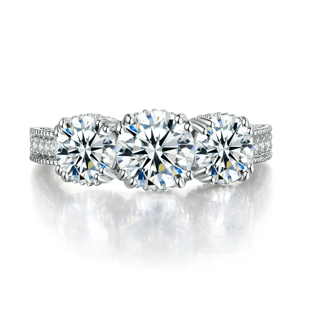 Double Fair Romantic Lovely Cubic Zirconia Crystal Rings For Women Wedding Engagement White Gold Color Ring Jewelry DFR497