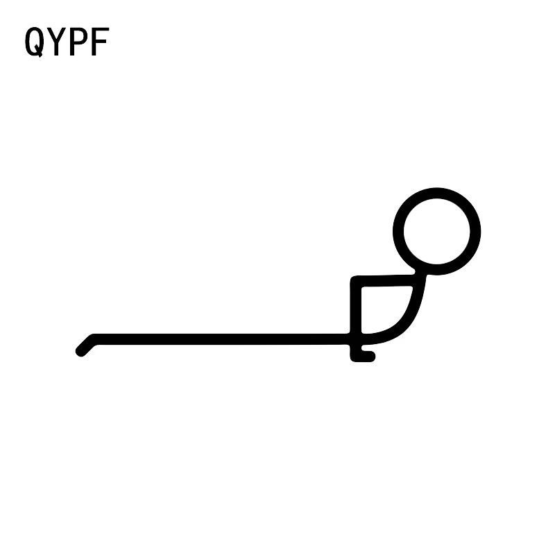 

QYPF 13.5*5.8CM Interesting Pushups Decor Vinyl Car Sticker Bumper Window Decals C16-1858