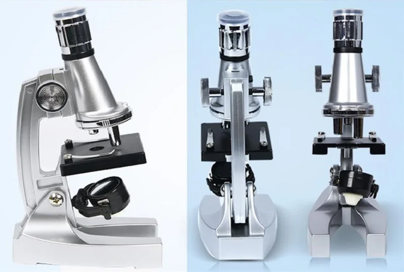 Подарочный микроскоп с подсветкой, увеличение 1200Х, монокулярный биологический микроскоп для новичков, учебный био-микроскоп для детей, студентов
