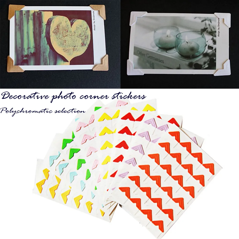 

DIY Vintage Corner Kraft Paper Stickers Photo Albums Frame Decoration Scrapbooking