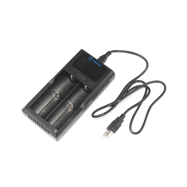 VONTAR-cargador de batería inteligente, LCD, USB, 26650, 18650, 18500, 18350, 17670, 16340, 14500, 10440, batería de litio de 3,7 V VONTAR-cargador de batería inteligente, LCD, USB, 26650, 18650, 18500, 18350, 17670, 16340, 14500, 10440, batería de litio de 3,7 V