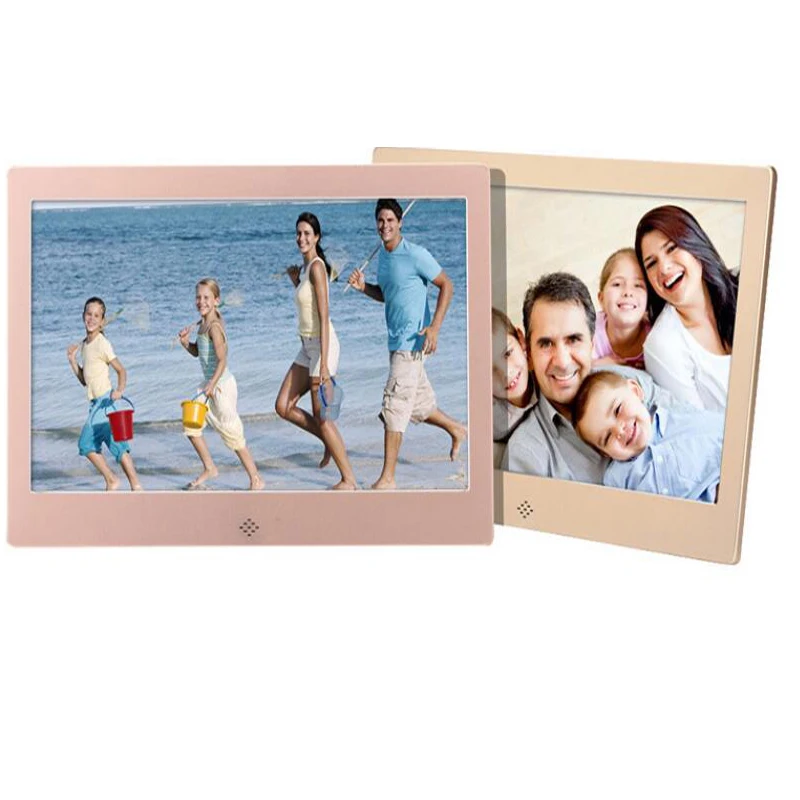 US $51.68 10 Inch Metal LED Digital Photo Frame 720P Video Music Calendar Clock Player 1024x600 Resolution