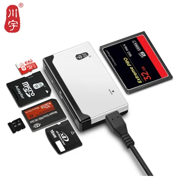 

Kawau Microsd Card Reader 2.0 USB High Speed with TF SD CF MS M2 XD Card Slot C235 Support 512GB Memory Card Reader for Computer