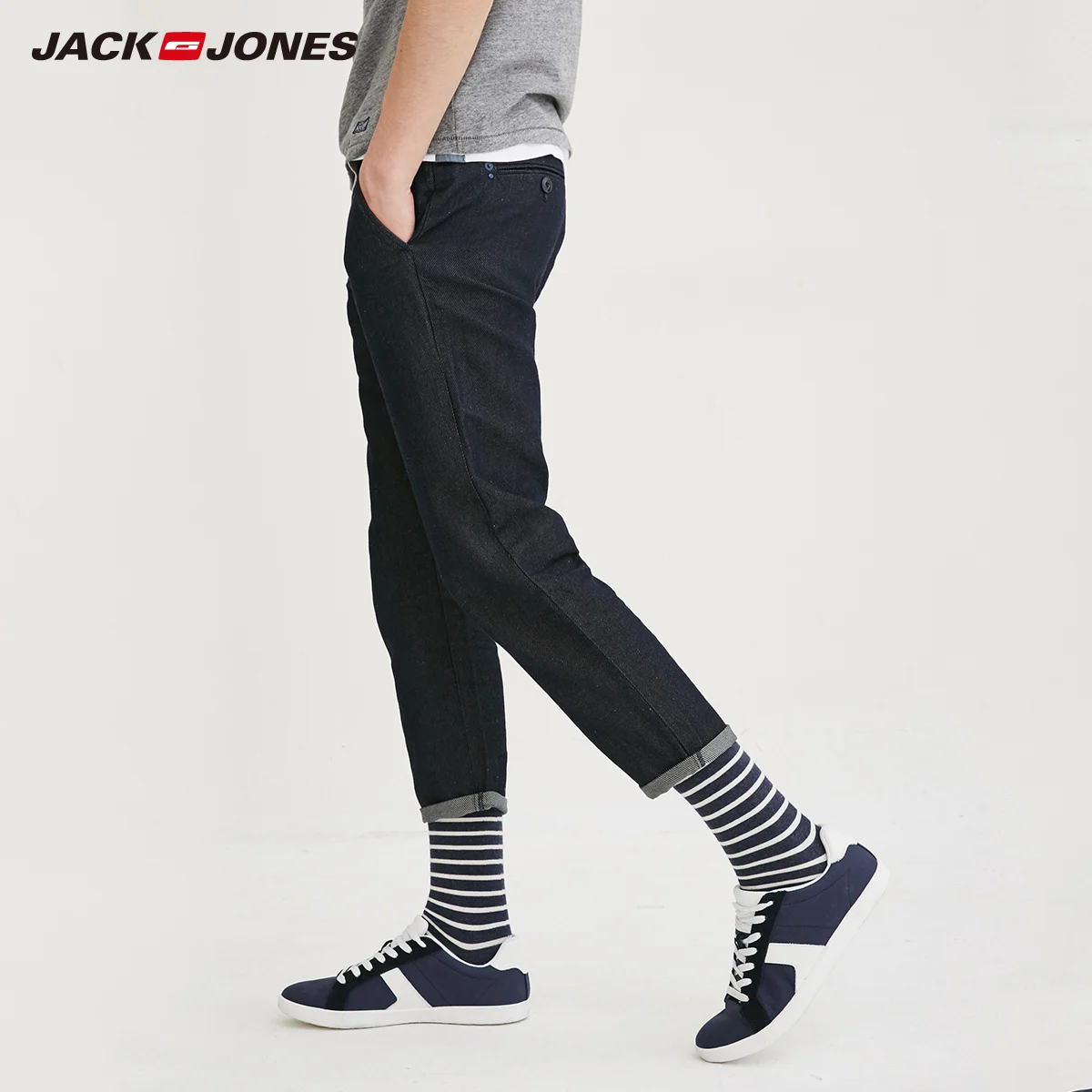 JackJones хлопок белье slim fit джинсы S-217114503 - Цвет: TRUE BLUE