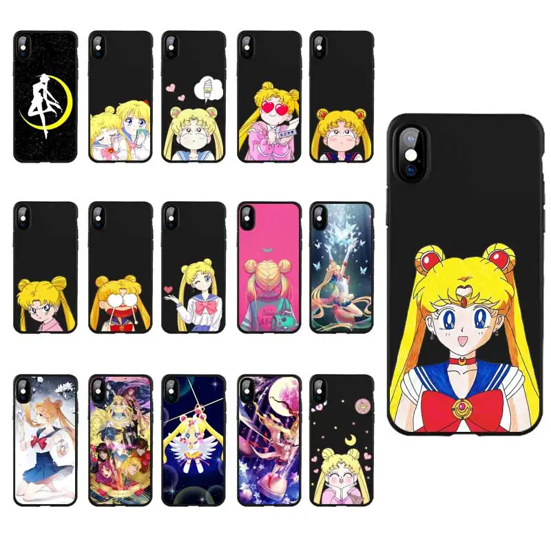 

DREAMFOX M351 Sailor Moon Black Soft TPU Silicone Case Cover For Apple iPhone 11 Pro XR XS Max X 8 7 6 6S Plus 5 5S 5G SE