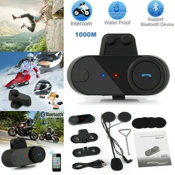 

Waterproof 800M Bluetooth Interphone Headset Motorbike Motorcycle Rider Helmet Intercom FM
