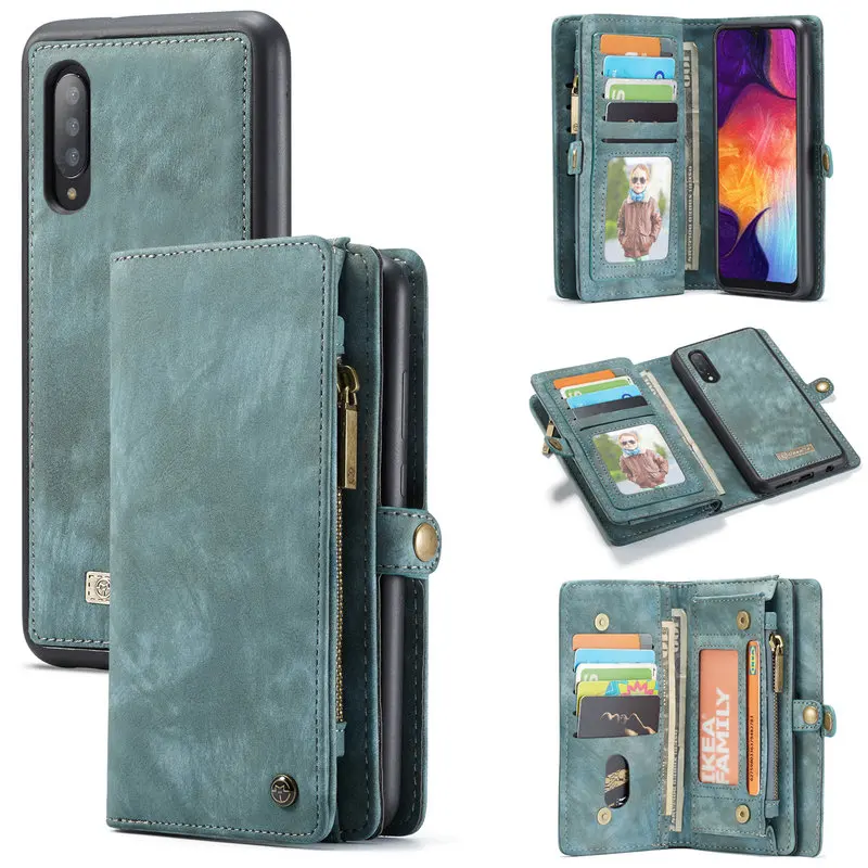 

CaseMe Original Wallet Phone Case For Samsung Galaxy A50 Luxury 2 in 1 Multi-function Detachable Leather For Samsung A 50 Cases