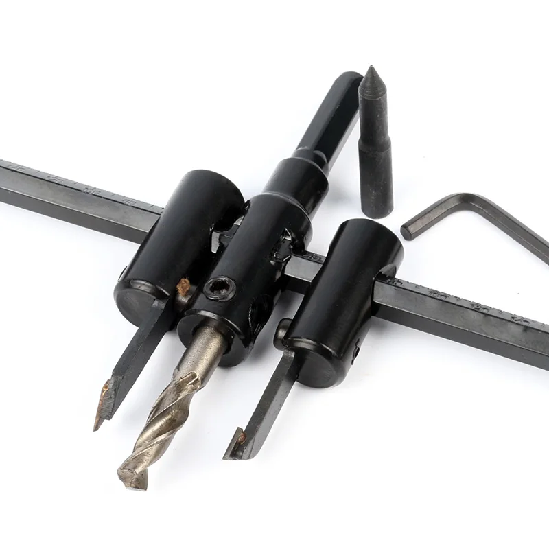 HOEN 1 Set 30 200mm Drill Bit Adjustable Wood Drywall Circle Hole Drill