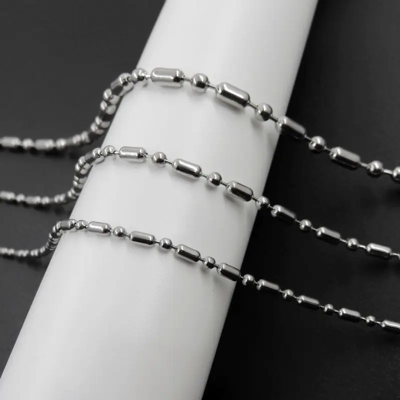 3Sizes Stainless Steel Bamboo Chains Necklace For Man and Women Jewelry Gift | Украшения и аксессуары