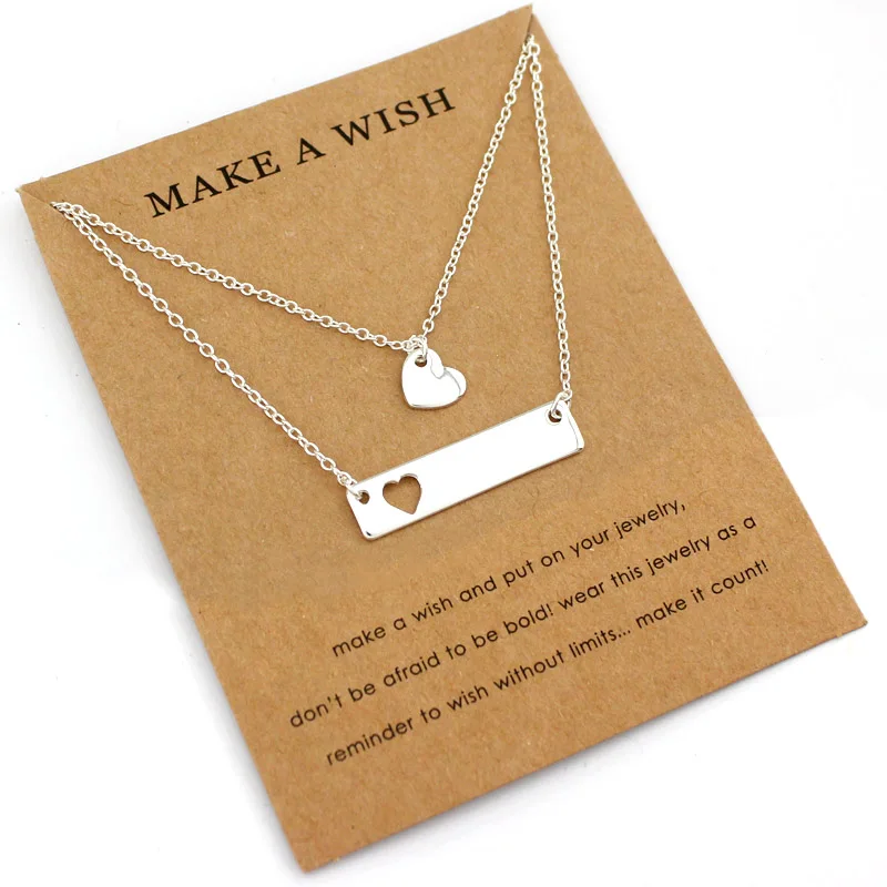 

Heart Mother and Daughter Set Chain Necklaces Moon Star Couple Mom Pendant Necklace Sister Best Friends Jewelry Lover Gift