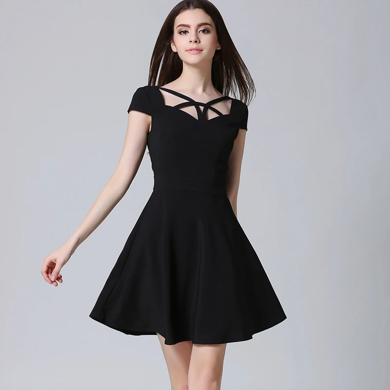 Buy Cheap Black Robe Femme 2017 White Summer Bandage Dress Chiffon Short Sleeve Women Dresses Vestido De Festa Big Size Womens Clothing