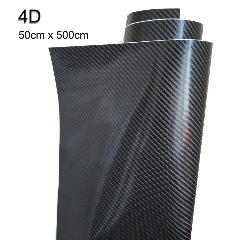 

500cmX50cm 4D Carbon Fiber Vinyl Film Car Sticker Waterproof DIY Car Styling Wrap