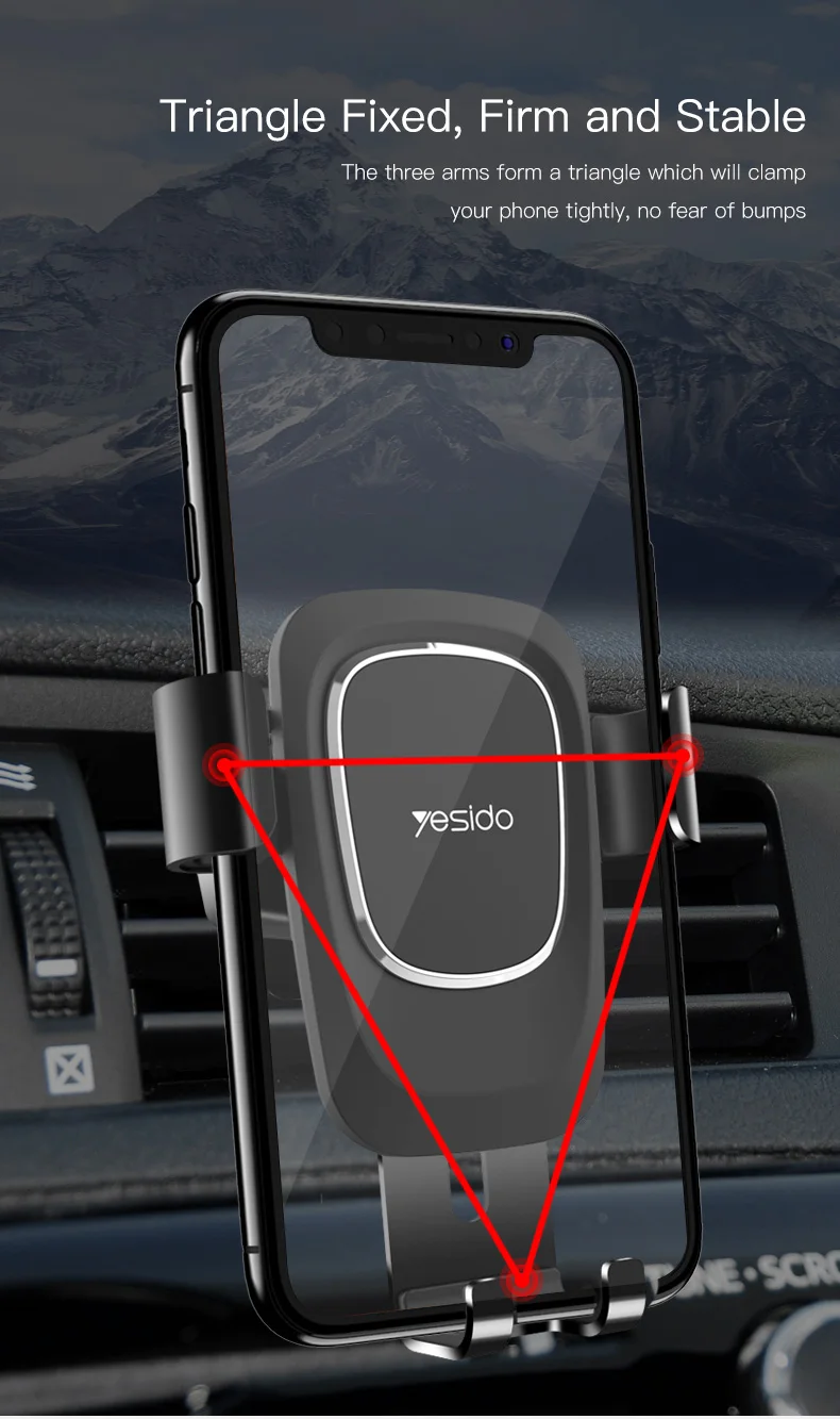 Gravity Car Mount Holder Phone Stand (4)