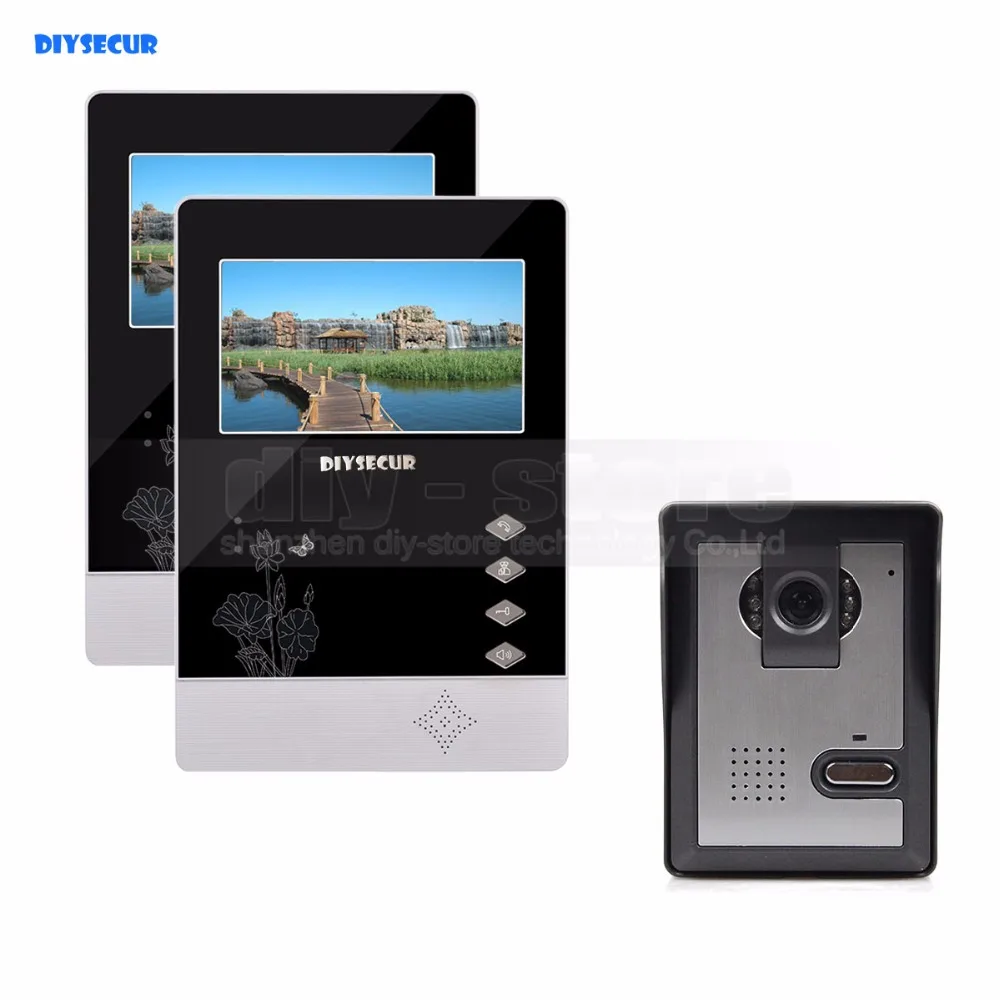 DIYSECUR 4 3 дюймов внутренний монитор + 600 TVLine HD камера ИК Ночное Видение видео домофон