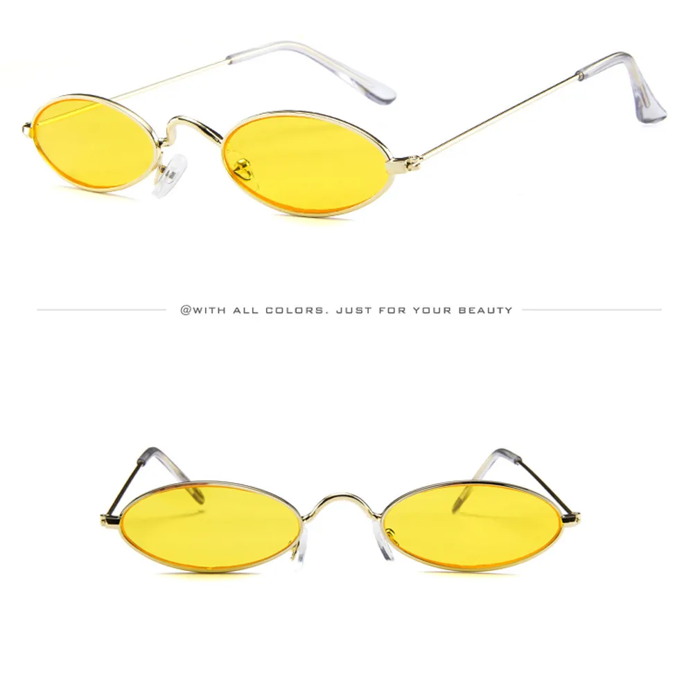 Модные солнцезащитные очки для мужчин и женщин маленькие овальные в стиле ретро