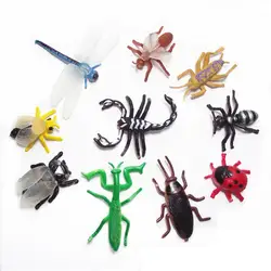 2018 новый моделирование насекомых животных модель фигурки героев Стрекоза Жук Кузнечик Мини Детский праздничный костюм игры игрушки