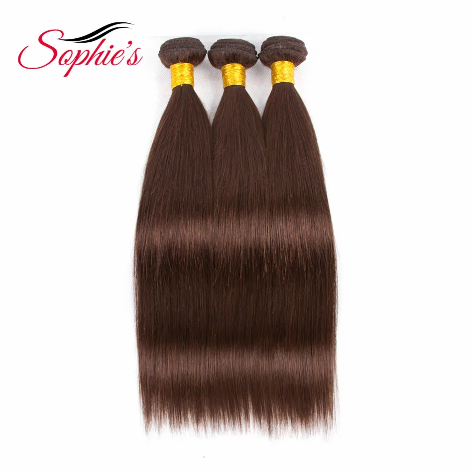 Sophie's Pre-colored Ombre #4 Color Hair Bundles Brazilian Straight Hair Weaves 3 Bundles 100% Human Non-Remy Hair Extensions Sophie's Pre-colored Ombre #4 Color Hair Bundles Brazilian Straight Hair Weaves 3 Bundles 100% Human Non-Remy Hair Extensions