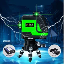 3D 12 2D 8 линий зелеными линиями Flageship обновления украшения 360 Поворотный Настенный Многоканальный автоматический лазер для выравнивания уровня