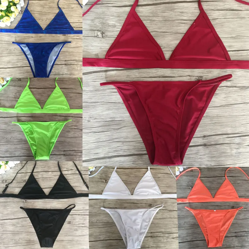 Сексуальные стринги бикини трикини купальник женский бандо микро Бразильский