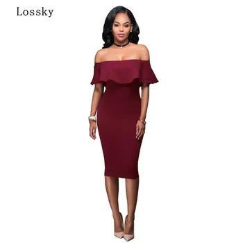 

Sexy Backless Ruffles Party Dresses Slim Bodycon Blue Dress Spandex Midi Dress 2019 Autumn Dress Fashion Women Clothing Vestidos