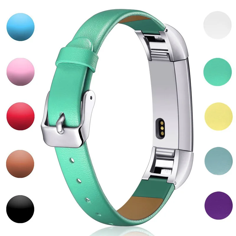 

Geniune Leather Wristband Adjustable Replacement Strap with Metal Buckle For Fitbit Alta Band / Fitbit Alta HR LL@17