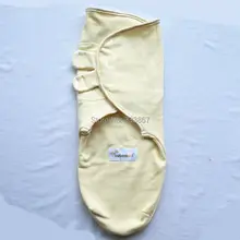 Новое желтое детское Пеленальное Одеяло, спальный мешок, зима, осень, толстый Средний(4-9 месяцев, 14-22 фунтов), хлопок, Минки