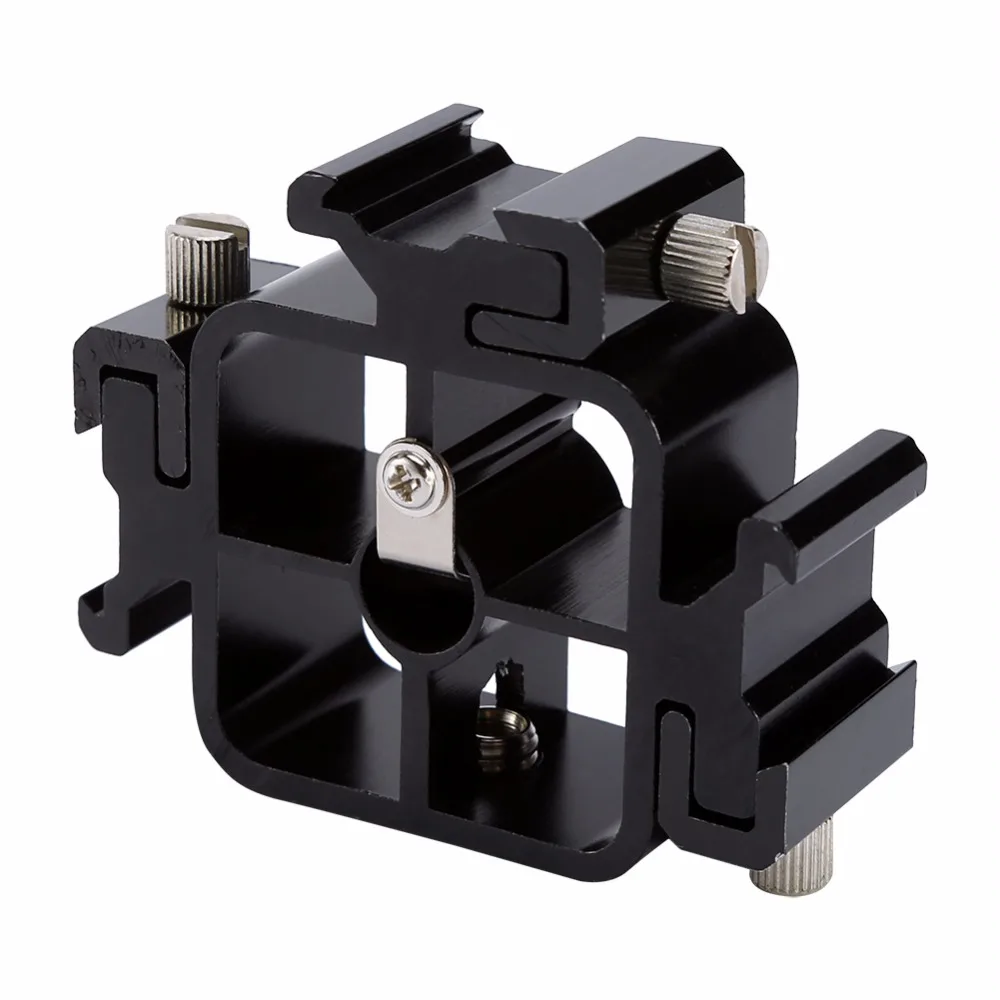Triple Hot Shoe Mount Adapter Flash Light Stand Umbrella ...