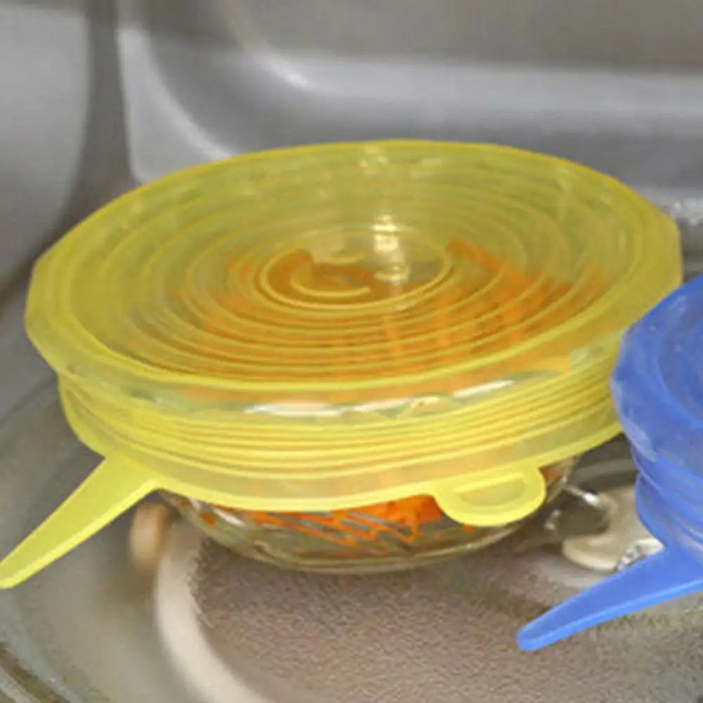 Сохранение Силикона свежее обертывание уплотнение крышки стрейч инструмент для микроволновой печи многоразовые универсальные крышки для еды кастрюля для приготовления пищи Кухонные пробки