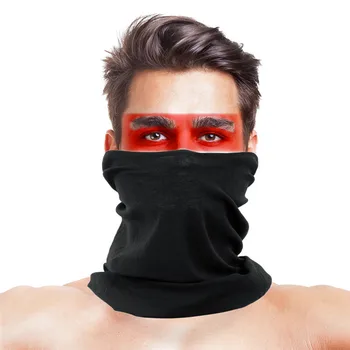 

Pure Color Scary Costumes Face Mask Bandana Bicycle Half Face Mask Headband Camouflage Tactical Scary Game Costumes Accessories