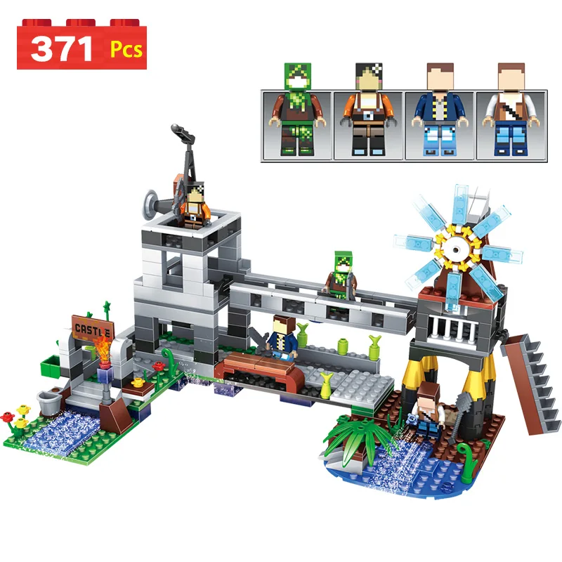 

Battlefield windmill Building Blocks fortress Model Figures Compatible With LegoINGLYs Minecrafted children birthday gift