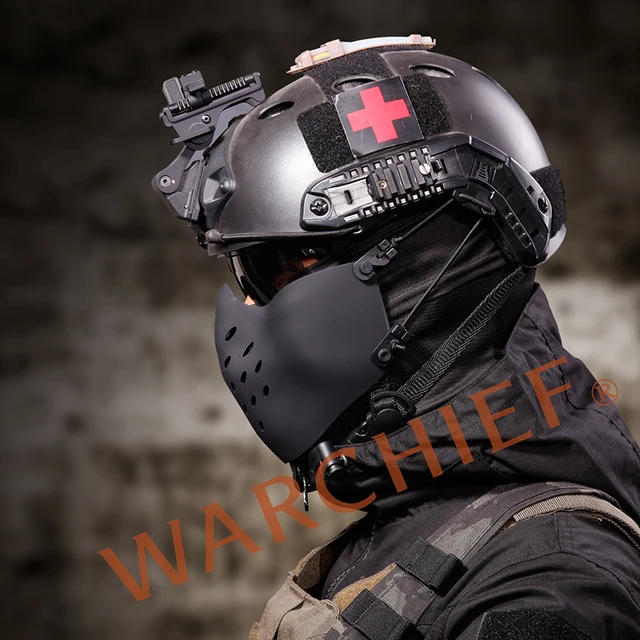 Military Game General Half Face Resin Protective Mask Without Lens For CS Colorful Tactical Mask