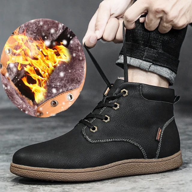 2018 Hombres Zapatos Ancho Hombre Caminando Felpa Para Invierno Z41xrZw