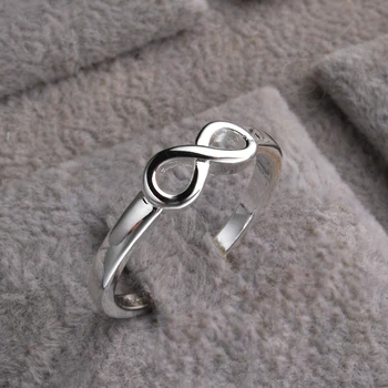

Personality Number 8 Sterling Silver Ring Fashion Wedding Engagement Jewelry Women & Men Gift New Year Decoration Rings